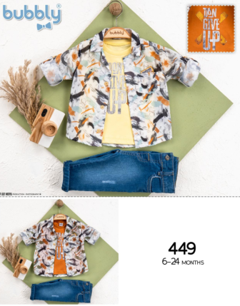 TOPTAN MELCAN ERKEK BEBEK 3 LÜ TAKIM 9 - 24 M