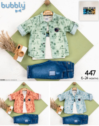 TOPTAN MELCAN ERKEK BEBEK 3 LÜ TAKIM 9 - 24 M