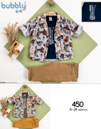 TOPTAN MELCAN ERKEK BEBEK 3 LÜ TAKIM 9 - 24 M