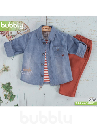 TOPTAN MELCAN ERKEK BEBEK 3 LÜ TAKIM 9 - 24 M