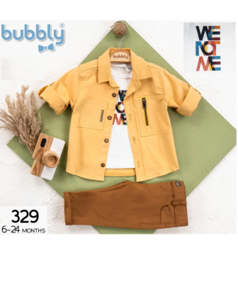 TOPTAN MELCAN ERKEK BEBEK 3 LÜ TAKIM 6 - 24 M