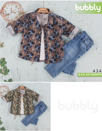 TOPTAN MELCAN ERKEK BEBEK 3 LÜ TAKIM 6 - 24 M