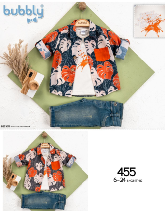 TOPTAN MELCAN ERKEK BEBEK 3 LÜ TAKIM 6 - 24 M