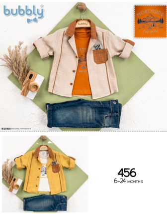 TOPTAN MELCAN ERKEK BEBEK 3 LÜ TAKIM 6 - 24 M