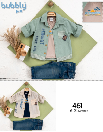 TOPTAN MELCAN ERKEK BEBEK 3 LÜ TAKIM 6 - 24 M