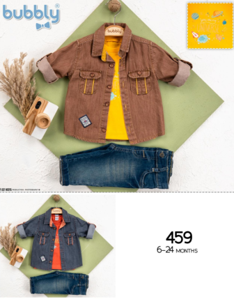 TOPTAN MELCAN ERKEK BEBEK 3 LÜ TAKIM 6 - 24 M