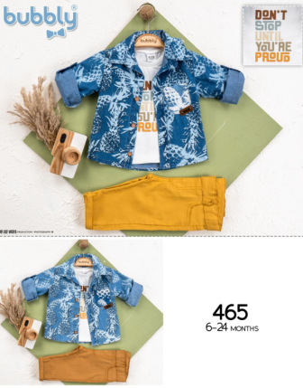 TOPTAN MELCAN ERKEK BEBEK 3 LÜ TAKIM 6 - 24 M