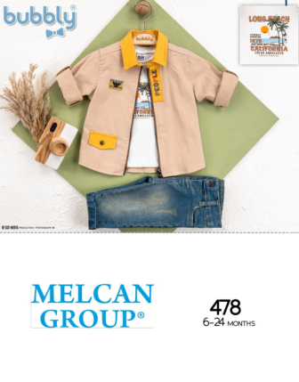 TOPTAN MELCAN ERKEK BEBEK 3 LÜ TAKIM 6 - 24 M