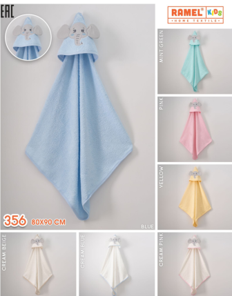 TOPTAN RAMEL BEBEK KAPÜŞONLU HAVLU 80 x 90 CM