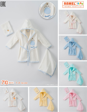 TOPTAN RAMEL ÇOCUK HAVLULU BORNOZ TAKIM 1 - 2 Y