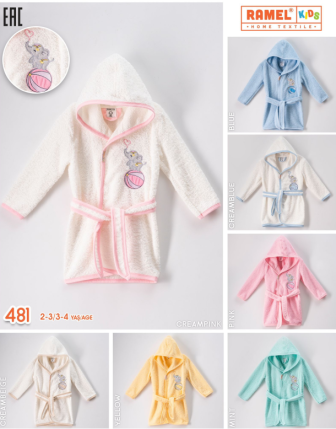 TOPTAN RAMEL ÇOCUK BORNOZ 2 - 4 Y