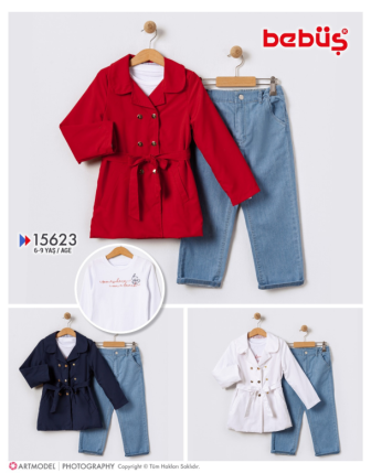 TOPTAN BEBÜŞ KIZ ÇOCUK ELBİSE 6 - 9 Y