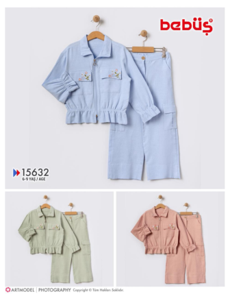 TOPTAN BEBÜŞ KIZ ÇOCUK 2 Lİ TAKIM 6 - 9 Y
