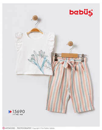 TOPTAN BEBÜŞ KIZ ÇOCUK 2 Lİ TAKIM 2 - 5 Y