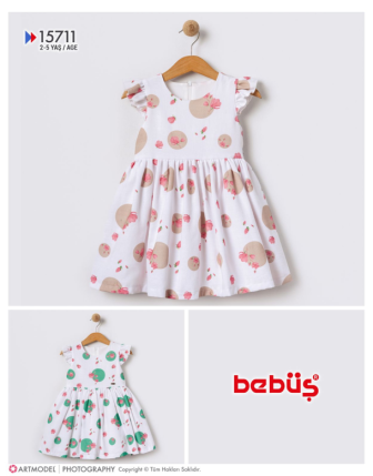 TOPTAN BEBÜŞ KIZ ÇOCUK ELBİSE 2 - 5 Y