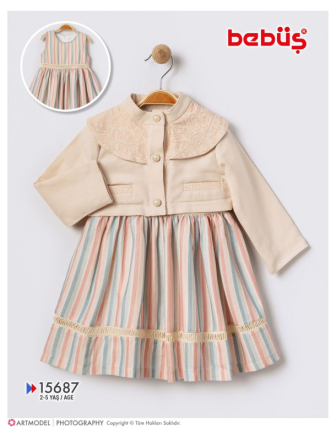 TOPTAN BEBÜŞ KIZ ÇOCUK ELBİSE 2 - 5 Y
