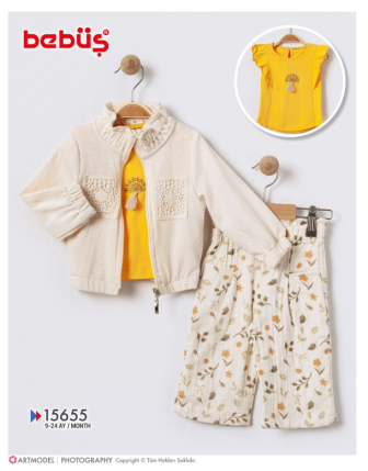 TOPTAN BEBÜŞ KIZ BEBEK ELBİSE 9 - 24 M