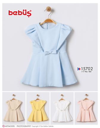 TOPTAN BEBÜŞ KIZ ÇOCUK ELBİSE 2 - 5 Y