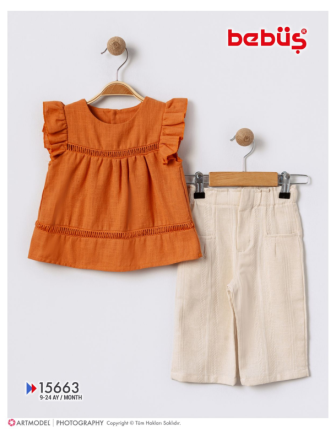 TOPTAN BEBÜŞ KIZ BEBEK 2 Lİ TAKIM 9 - 24  M