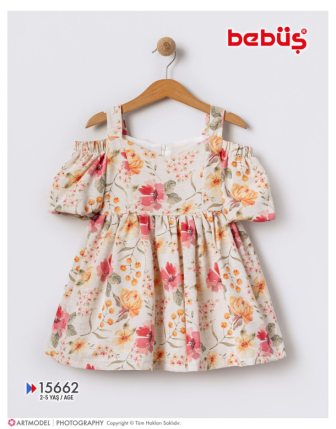 TOPTAN BEBÜŞ KIZ ÇOCUK ELBİSE 2 - 5 Y