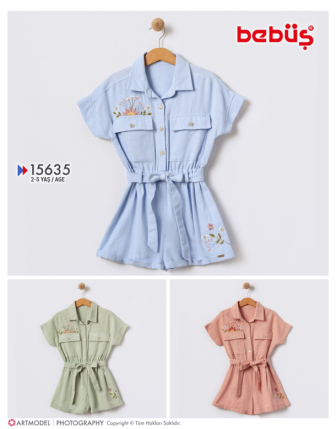 TOPTAN BEBÜŞ KIZ ÇOCUK ELBİSE 2 - 5 Y