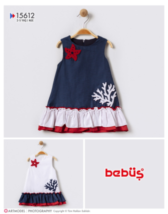 TOPTAN BEBÜŞ KIZ ÇOCUK ELBİSE 2 - 5 Y