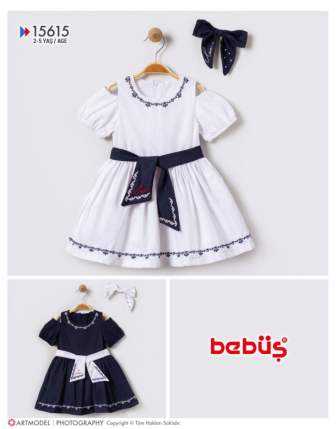 TOPTAN BEBÜŞ KIZ ÇOCUK ELBİSE 2 - 5 Y
