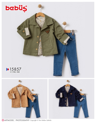 TOPTAN BEBÜŞ ERKEK ÇOCUK 3 LÜ TAKIM 2 - 5 Y