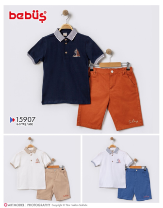 TOPTAN BEBÜŞ ERKEK ÇOCUK 2 Lİ TAKIM 6 - 9 Y