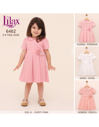 TOPTAN LİLAX KIZ ÇOCUK ELBİSE 2 - 5 Y