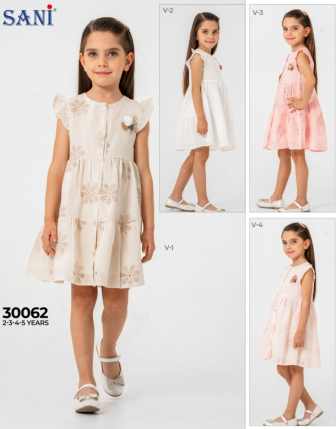 TOPTAN SANİ KIZ ÇOCUK ELBİSE 2 - 5 Y
