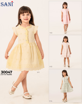TOPTAN SANİ KIZ ÇOCUK ELBİSE 2 - 5 Y