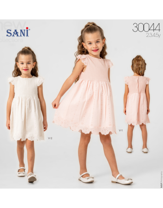TOPTAN SANİ KIZ ÇOCUK ELBİSE 2 - 5 Y
