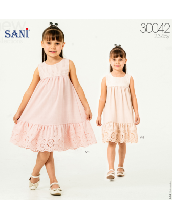 TOPTAN SANİ KIZ ÇOCUK ELBİSE 2 - 5 Y