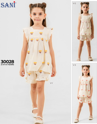 TOPTAN SANİ KIZ ÇOCUK 2 Lİ TAKIM 2 - 5 Y