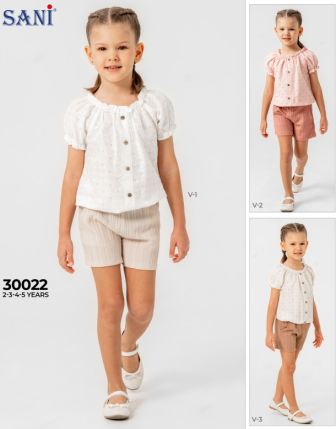 TOPTAN SANİ KIZ ÇOCUK 2 Lİ TAKIM 2 - 5 Y