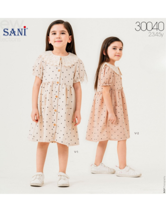 TOPTAN SANİ KIZ ÇOCUK ELBİSE 2 - 5 Y