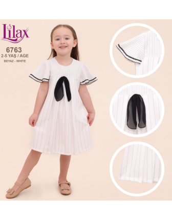 TOPTAN LİLAX KIZ ÇOCUK ELBİSE 2 - 5 Y